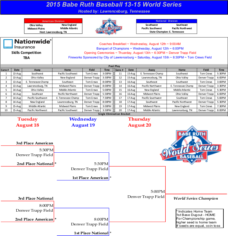 2015 13-15 Schedule